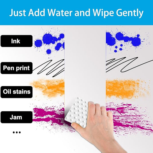 Magic Sponge Erasers, 50 Pack 2X Density Stronger Melamine Sponge Foam Pads, Multi-Functional Household Cleaning Supplies Cleaner for Kitchen, Bathroom, Bathtub, Sink, Wall Cleaner