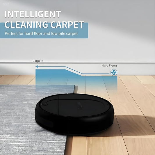 3-in-1 Robot Vacuum & Mop for Pet Hair | Powerful 4500Pa Suction, Tangle-Free, 120 Min Runtime, Ultra-Thin & Quiet, Smart Mapping, Ideal for Hard Floors & Large Homes (Black)