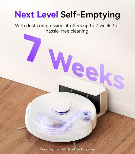 Narwal Freo X Plus Robot Vacuum and Mop, 7-Week Dust Storage, 7800Pa Suction, Zero Tangles, Tri-Laser Obstacle Avoidance, LiDAR Navigation, Self Vacuum Cleaner for Pet Hair, Hard Floor, Carpet