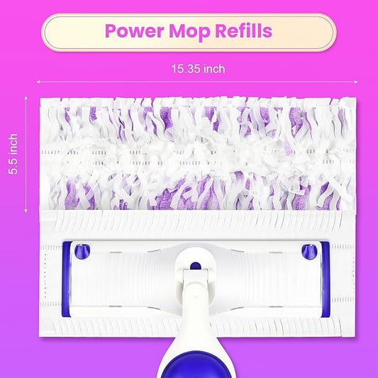 40 Cout Power Mop Pads Refills for Powermop , Multi-Surface Disposablen swiffer Power Mop Pads,Unscented Spray Cleaning Repalcement Pads Refill