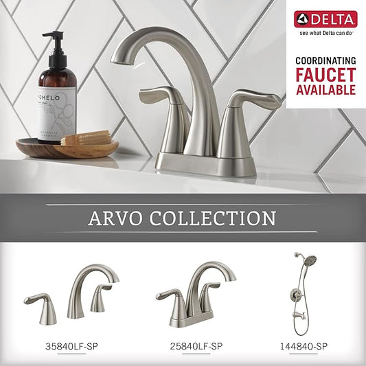 Delta Arvo (1-Pack) Hand Towel Holder SpotShield Brushed Nickel Towel Racks for Bathroom Wall Square Towel Ring Holder for Bath Towel Hanger for Kitchen, Bathroom Accessories ARV46-DN
