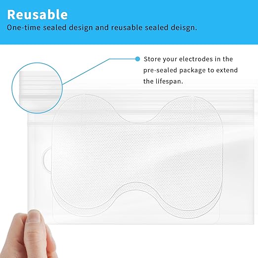 TENS Unit Replacement Pads - Pack of 6 Extra Large Butterfly Shaped Electrode Squares…