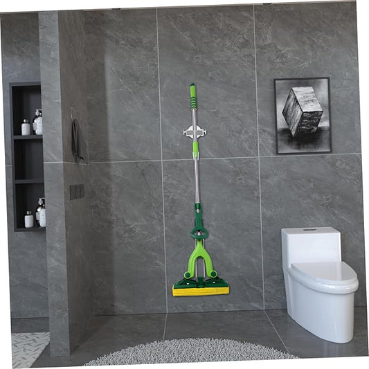 4pcs Self-Adhesive Mop and Broom Holder Wall Mounted Storage Organizer for Bathroom and Kitchen High Durability No Drilling Required Easy Install