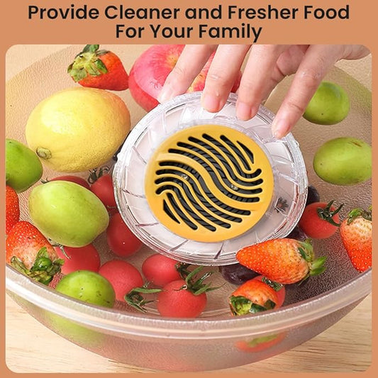 Fruit and Vegetable Washing Machine, Electric Cleaner, Faster Electrolytic Water, with Large Reaction Area, 6 min Countdown,Ideal for Cleaning Fruit,Vegetable,Rice,Tableware(White)