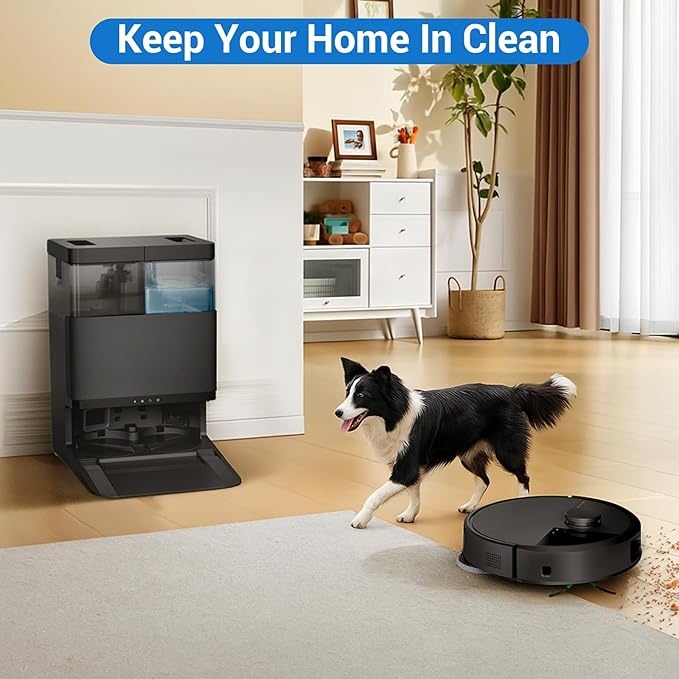Plus 405 Combo Replacement Parts for Roomba Plus 405 Combo Plus 505/ 507Combo Robot Vacuum Cleaner Parts with 2 Roller Brush, 4 HEAP, 6 Mops, 6 Dust Bags, 6 Side Brushes, 1 Clean Brush