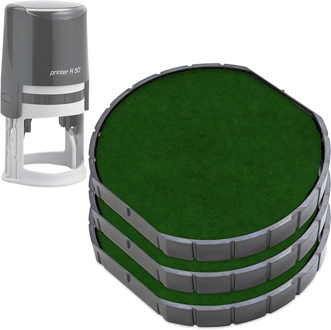 E/R50 Replacement Pad Compatible for 2000 Plus Printer R50 - Water Based - Pack of 3 - Green