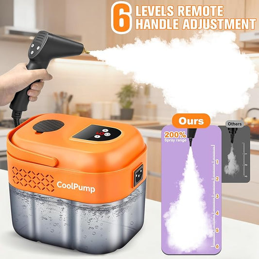 Upgraded 1.8Qt Handheld Steam Cleaner for Home Cleaning,6-Levels Adjustable Pressurized Handheld Steamer, Protable Hand held Steamer for Cleaning 10s Heat-Up, Protable Steam Cleaners Handheld for Home