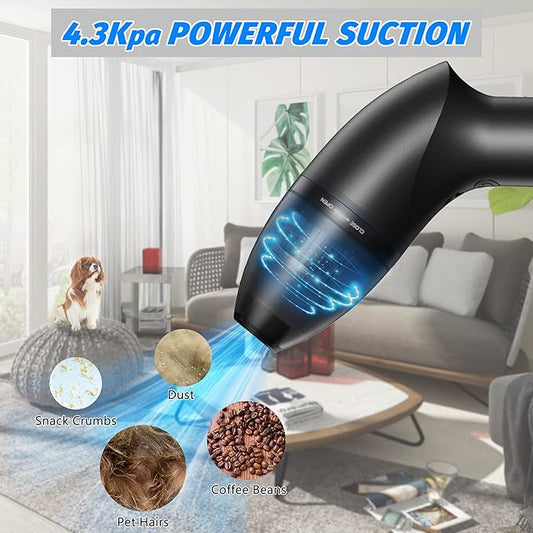 4.3Kpa Keyboard Vacuum Cleaner Mini:Handheld Computer Vacuum Cordless for Car Laptop Sewing Machine Portable Keyboard Vac USB Desk Crumbs Dust Cleaners