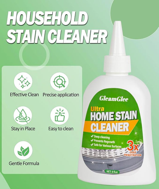 Home Remover Gel, 8 Fl.Oz Powerful Washing Machine Gasket Cleaner, Heavy Duty Stain Cleaner for Front Loader Washing Machine Seal, Bathroom Shower, Grout, Bathtub, Tile & Silicone Surfaces