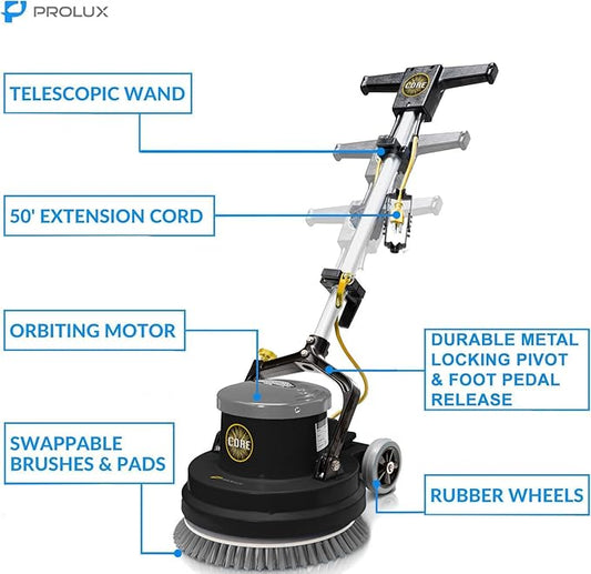 Prolux PLC15 15" Heavy Duty Single Pad Commercial Polisher Floor Buffer Machine Scrubber