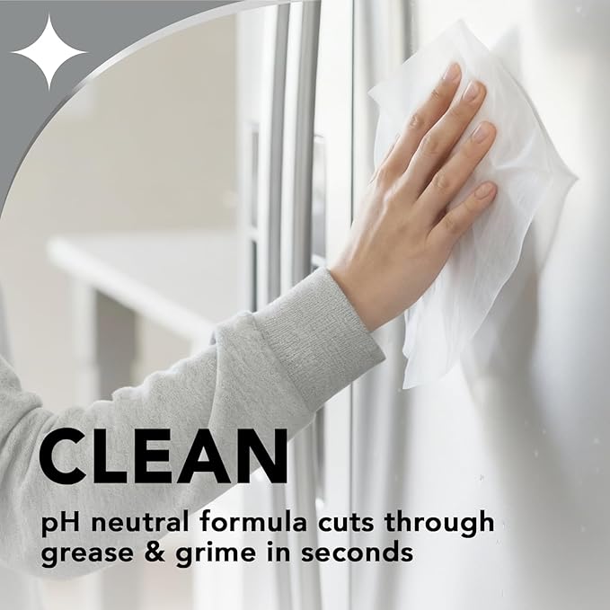 Weiman Stainless Steel Wipes (Large Microfiber Cloth) Removes Fingerprints Residue Water Marks and Grease from Appliances - Works Great on Refrigerators Dishwashers Ovens Grills - Packaging May Vary