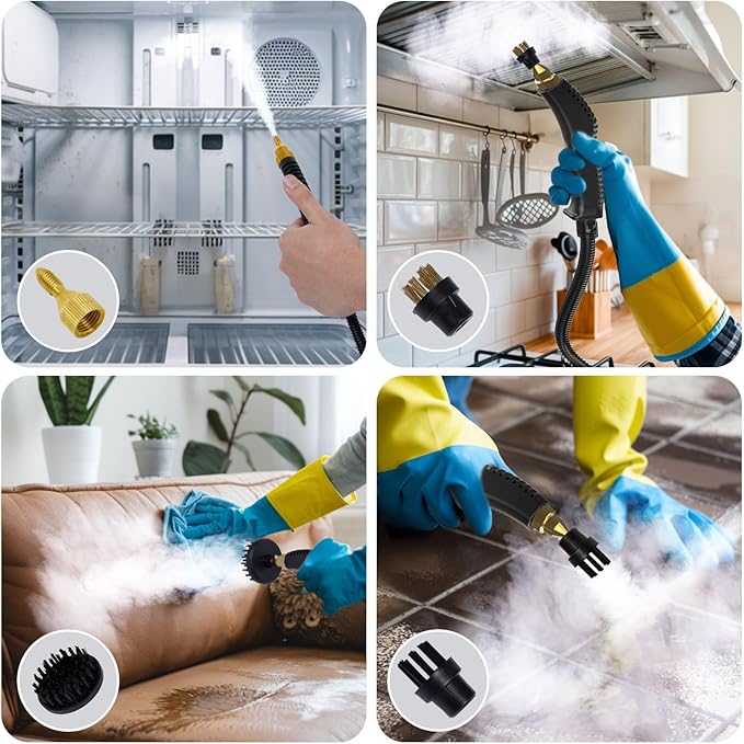 2500W Steam Cleaner for Home, High Pressure Handheld Steam Cleaner with 6-gears Adjustable, Portable Steamer for Cleaning Car Upholstery Tile Grout Home