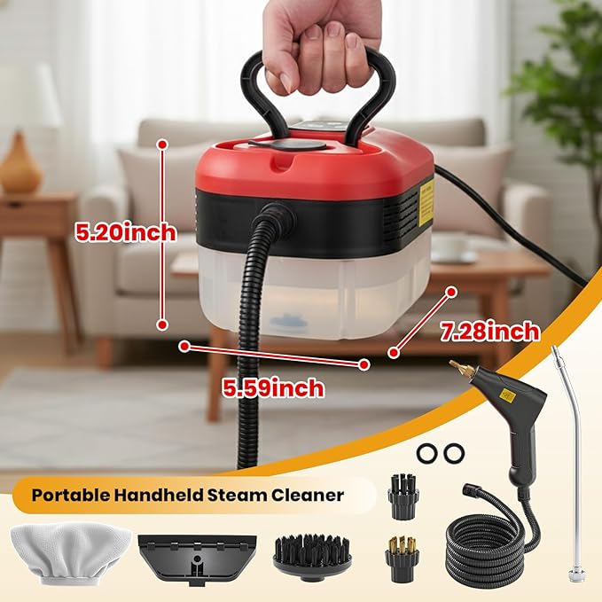 Saker Steam Cleaner for Home,6-Level Adjustable Steamer for Cleaning,Portable Handheld Steam Cleaner,Portable Steamer for Living Room,Kitchen,Bathroom Cleaning
