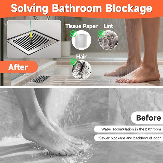 5-Pack 50-Inch Snake Drain Cleaners, Resistant Metal With a Nylon Layer, Long Sink Drain Snake Tool, Suitable For Clogged Bathroom Sinks, Bathtubs, Shower Rooms, And Kitchen Drains.