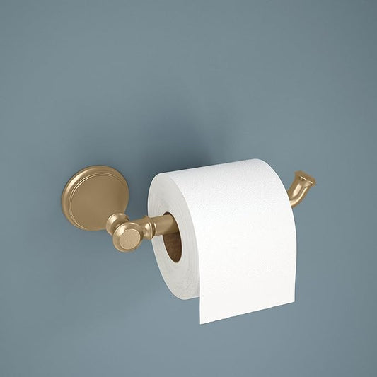 DELTA Cassidy Toilet Paper Holder, Champagne Bronze, Bathroom Accessories, 79750-CZ 3.63 x 8.38 x 3.63 Inches