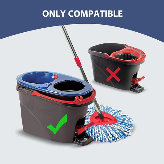 Spin Mop Replacement Set, Includes 2 Mop Head Replacement, 1 Mop Handle (30-58in Adjustable 4-Section Pole), 1 Spin Base