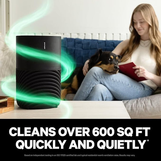 PuroAir 130b Smart Air Purifiers for Home Pets - Covers Up To 600 Sq Ft - Filters Up To 99.9% of Pollutants, Smoke, Pollen, Dust - Quiet Air Filter - Air Purifiers for Bedroom (2 Pack)