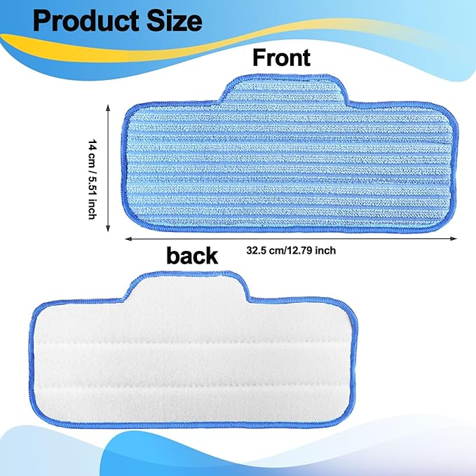 10 Pack Replacement Steam Mop Pads Compatible with Dupray Neat Steam Cleaner Microfiber Cloths Steam Mop Pads Washable Mop Pads