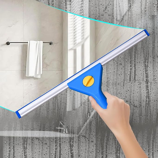 Professional Window Cleaning kit, 2-in-1 Window Squeegee with 51" Extension Poles, Suitable for Indoor & Outdoor Windows, High Glass, High Windows, Multi-Purpose Car Windshield Cleaning