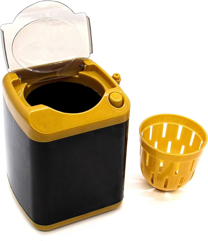 AUEAR, Makeup Brush Sponge Washing Machine Cleaner Device Plastic Automatic Cleaning (Black, Comes with Bucket)
