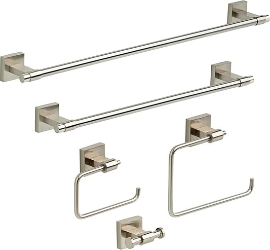 Franklin Brass Maxted (1-Pack) 24" Towel Rack for Bathroom, Satin Nickel Towel Bar for Bathroom Wall Towel Holder Rod Wall Mounted Bathroom Accessories MAX24-SN