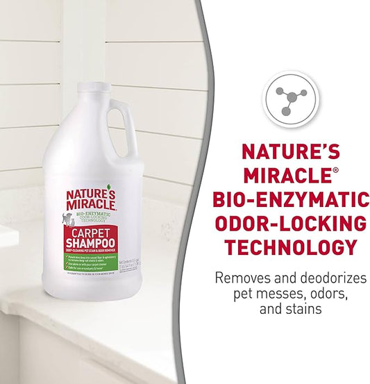 Nature’s Miracle Carpet Shampoo, Deep-Cleaning Pet Stain And Odor Remover, 64 Ounces