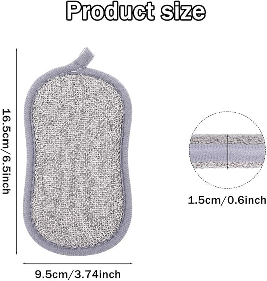 28 Pack Multi Purpose Kitchen Scrub Sponges, Non Scratch Reusable Dual Sided Microfiber Dish Sponge for Cleaning Pots Pans Dishes