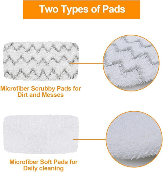 10 Pack 1543A Steam Mop Pads for Bissell PowerFresh Vac & Steam 2747A, Bissell Symphony Pet Steam Mop Pads 1132 1543 1652 1252 1606670 1543A 1632 1132A 1530 11326