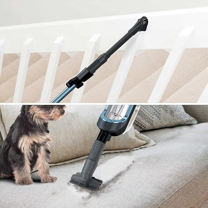 Shark UV580 Corded Stick Vacuum Performance Ultralight DuoClean with Self-Cleaning Brushroll, Removable Handheld, Blue (Renewed)