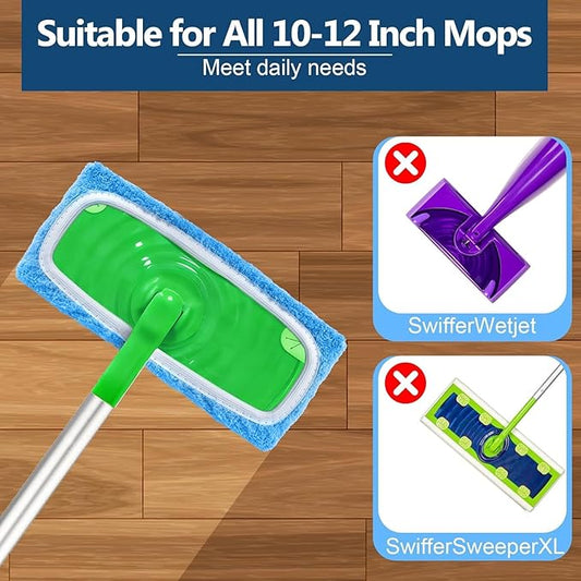 Reusable Mop Pads Fit Swiffersweeper, 6 Pack Reusable Microfiber Mop Pads, Washable Dry Sweeping Cloths & Wet Swifferpads Refills for Hardwood & Multi - Surface Floor Cleaning A