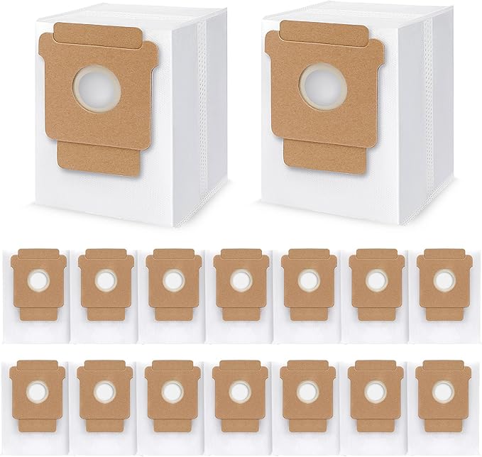 16 Pack Q0520 Dust Bags for iRobot Roomba Vacuum Q0520/105 Vac/104/105 Combo/Plus 405/Plus 505 Combo/Max 705 Vac Robot Vacuum Cleaner Disposable Replacement Bags Accessories