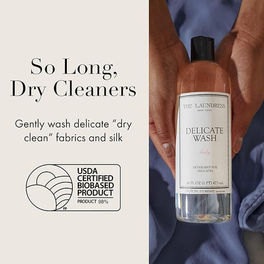 The Laundress Delicate Wash, Double Concentrated, Lady Scent, Detergent Delicate, Lingerie & Silk Detergent, Lingerie Wash, 16 Fl Oz