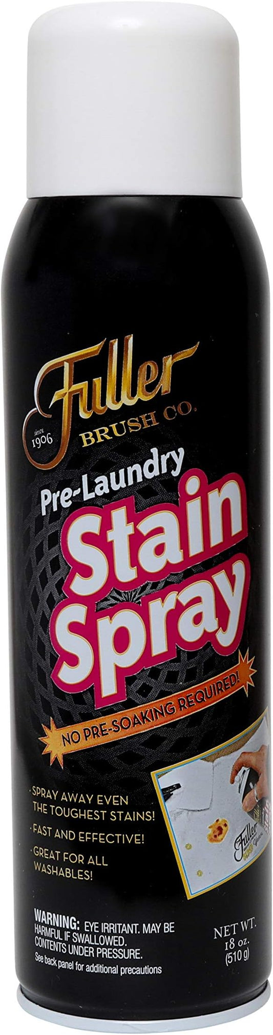 Fuller Brush Pre-Laundry Stain Remover Spray 18 fl oz β Fast-Acting Stain Fighter for Clothes β Removes Grease, Ink, Food & More β No Soak, Safe on Colors & Whites (Pack of 2)