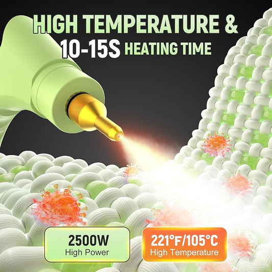 10-in-1 Steam Cleaner for Home, High Temperature & High Pressure, Steamer for Cleaning with 10s Fast Heating, Handheld Steam Cleaner with 37.19OZ Large Tank for Car, Home, Furniture, Carpet and Floor