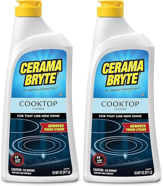 Cerama Bryte Cook Top Cleaner 18 oz 2-Pack & 16 oz Stainless Steel 2-Pack