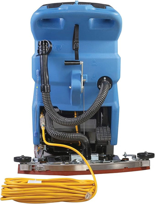 Global Industrial Commercial Electric Walk-Behind Auto Floor Scrubber, Corded, 20"W Cleaning Path & 30"W Squeegee, 12 Gal. Solution Tank, 15 Gal. Recovery Tank