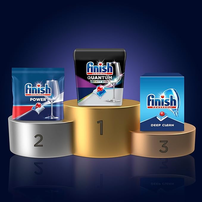 Finish Quantum Infinity Shine - 70 Count - Dishwasher Detergent - Powerball - Our Best Ever Clean and Shine - Dishwashing Tablets - Dish Tabs (Pack of 3)
