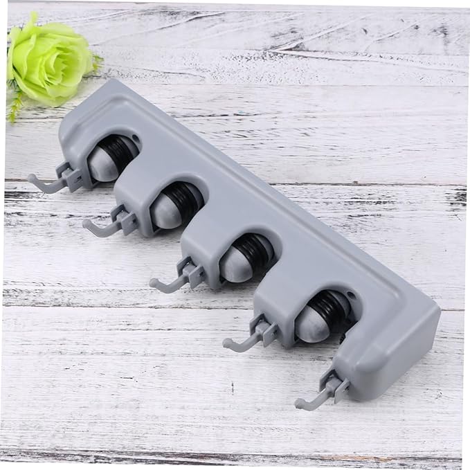 PRETYZOOM Broom Hanger Wall Mount Slot Hook Mop Broom Holder Wall Mounted Brush Organizer