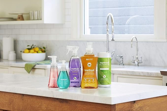 Method Dish Soap, Refill, Lime + Sea Salt, Recylable Bottle, Biodegradable Formula, Tough on Grease, 54 Fl Oz (Pack of 2)
