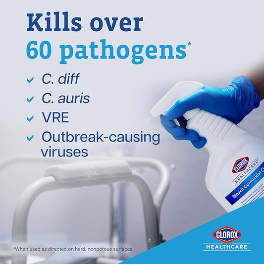 CLOROX Healthcare Bleach Germicidal Cleaner Refill, 128 Fluid Ounces (Package May Vary)