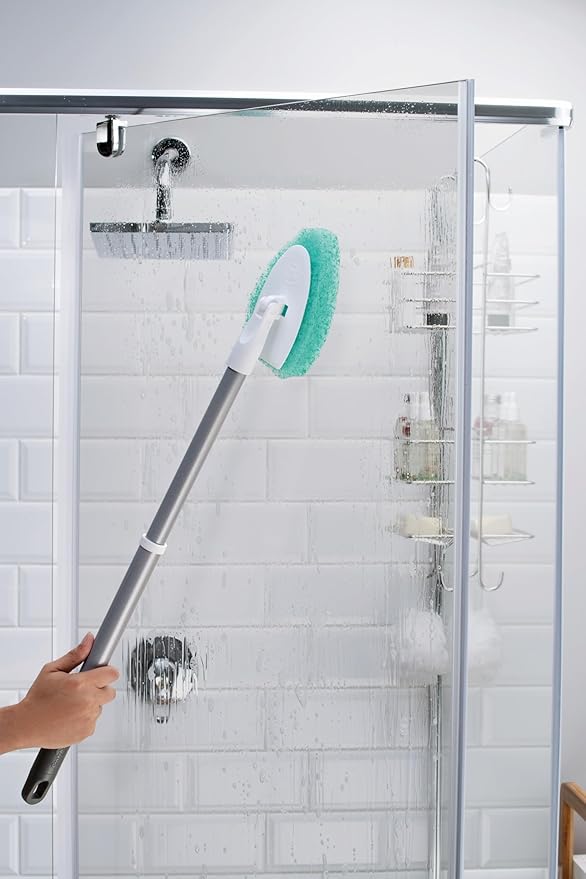 Scotch-Brite Extendable Tub & Tile Scrubber Kit, Includes 1 Handle and 3 Non-Scratch Scrubber Pads