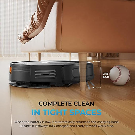 Robot Vacuum and Mop Combo, 2 in 1 Mopping Robot Vacuum Cleaner, 4200Pa Powerful Suction, Multi-Surface Cleaning, Obstacle Avoidance, Self-Charging, Easy to use, App & Voice Control, Works with Alexa