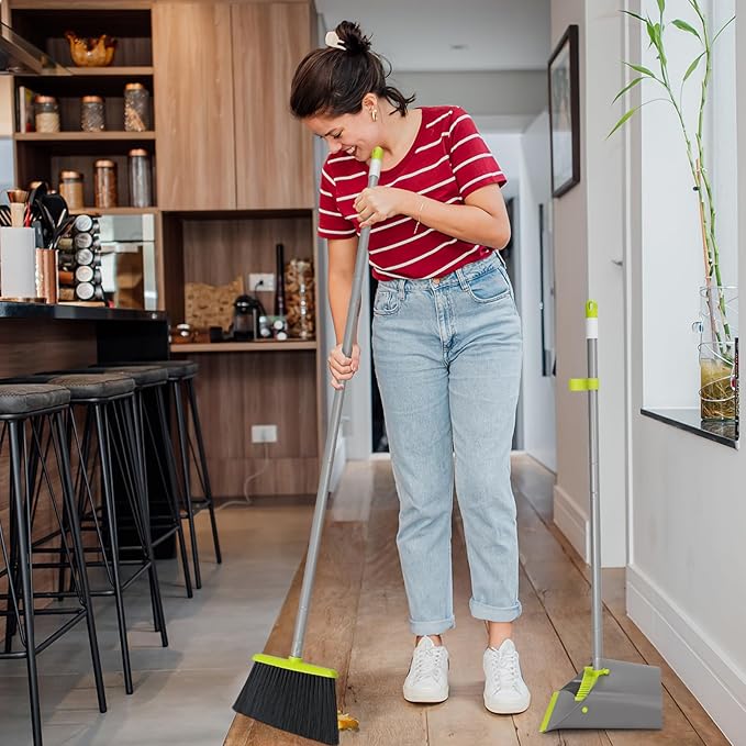 Broom and Upright Dustpan Set