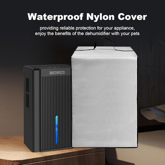 Dehumidifier Dust Cover Heavy Duty 600D Nylon Antistatic Waterproof Convenient Protective Case for Compatible with Dehumidifier CT11 for Home,95OZ (Silver)