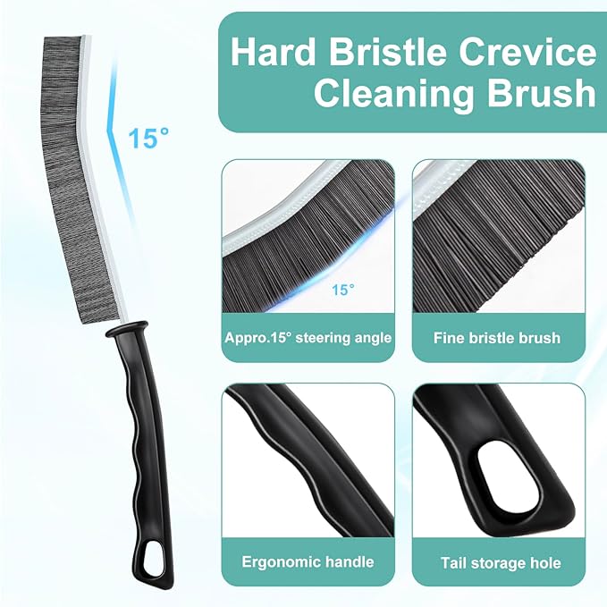 Crevice Cleaning Brush,Hard-Bristled Grout Brush,2024 New Multifunctional Gap Cleaning Brush Tool,Dead Corners Brushes for Bathroom Kitchen Tiles Window Door Slots,3pcs