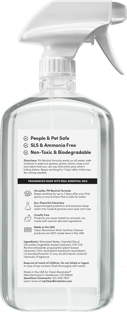 Clean Revolution SuperCharged All Purpose Cleaner Refill Supply, Non-Toxic, Eco-Friendly & Plant-Based, Ready to Use, Lily & Green Tea, 18 oz (Pack of 1)