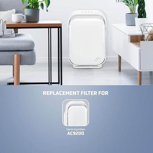 GermGuardian Filter H HEPA Pure Genuine Air Purifier Replacement Filter, Removes 99.97% of Pollutants GermGuardian Air Purifier AC9200, FLT9200