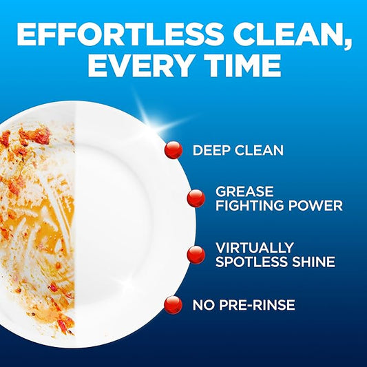 Finish Power Dishwasher Pods, No Pre-Rinse Dishwasher Detergent Soap For Deep Clean & Shine with Degreasing Power, 43 Count