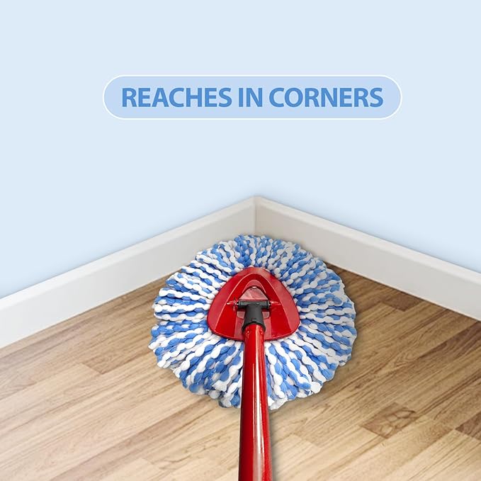Spin Mop Replacement Heads, Microfiber Mop Refills, Easy to Replace (4 Heads)