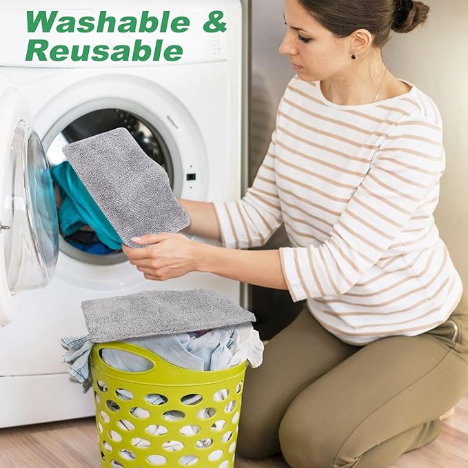 GreeSuit Microfiber Steam Mop Pads Compatible with ACHTFACH Steam Mop, Washable & Reusable Microfiber Steam Mop Cloth for All Types of Surfaces